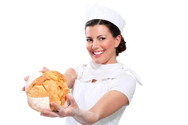 Joven mujer hermosa panadero —  Fotos de Stock