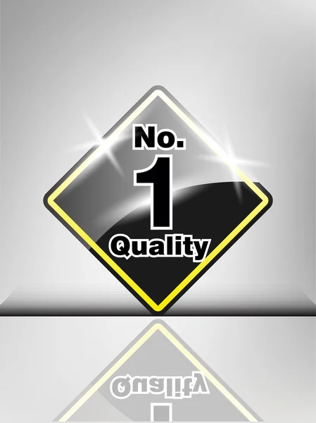 Abstract best quality no. 1 winner shiny black label in gray co Royalty Free Stock Vectors