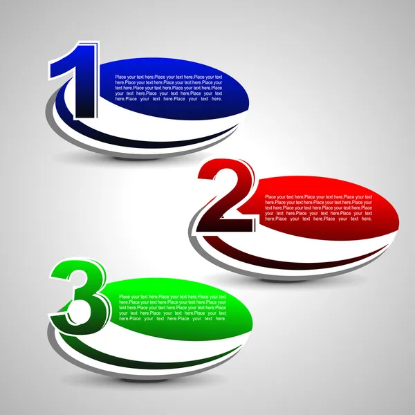 Vector progress product choice with numbers and description plac Royalty Free Stock Vectors
