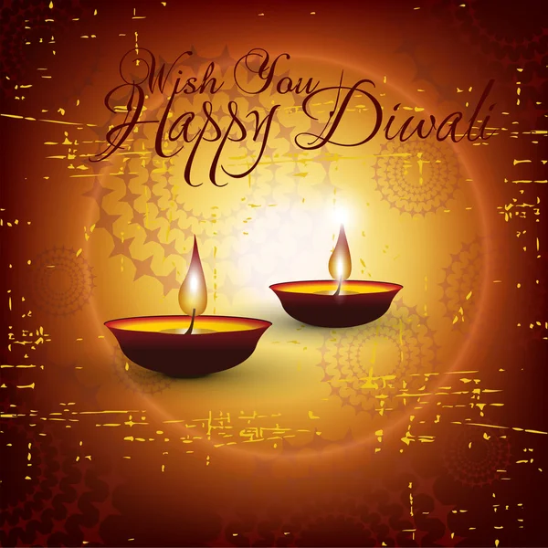 Vector diwali card design with shiny grunge background. Royalty Free Stock Vectors