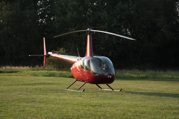 Red helicopter — Stock Photo, Image