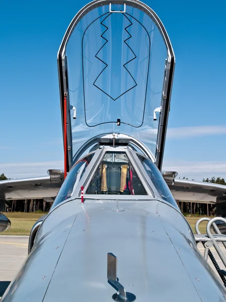 Fighter's cabin clous-up — Stockfoto