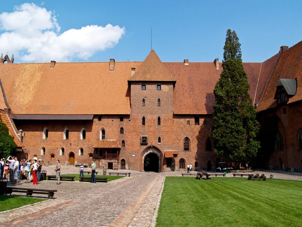 Malbork, courtyard castle — Stock Fotó