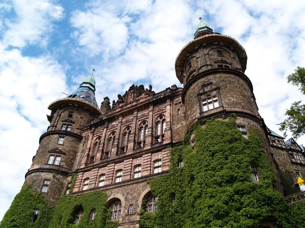 Ksiaz castle, sooth facade, Poland — Stock Photo, Image