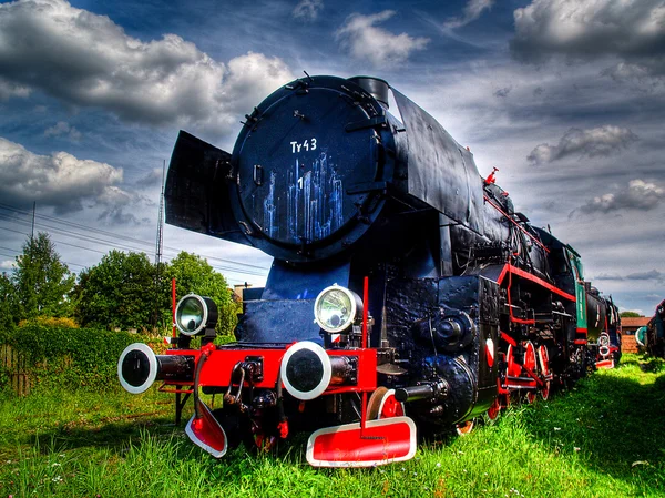 Parní lokomotiva, karsznice, Polsko — Stock fotografie