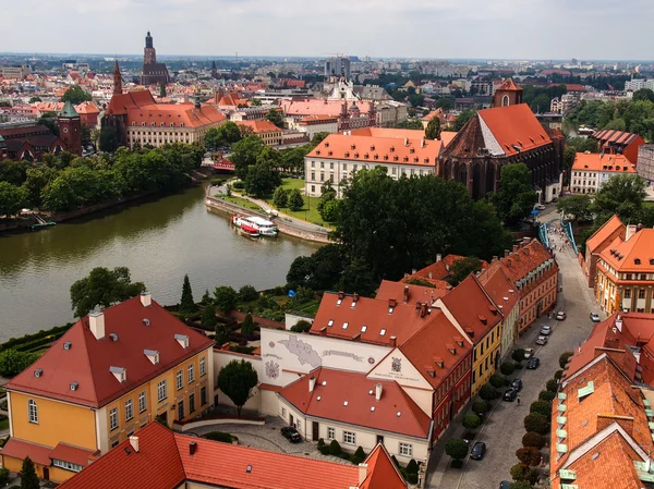 Vieille ville de Cathedral Island à Wroclaw, Pologne — Photo