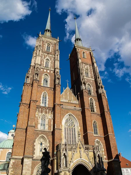 Ο καθεδρικός ναός στο wroclaw, Πολωνία — Φωτογραφία Αρχείου