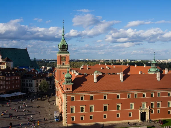 在华沙，波兰的皇家城堡的视图 — 图库照片