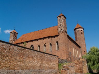 lidzbark warminski, warmia bölge Polonya eski Gotik Ortaçağ kale