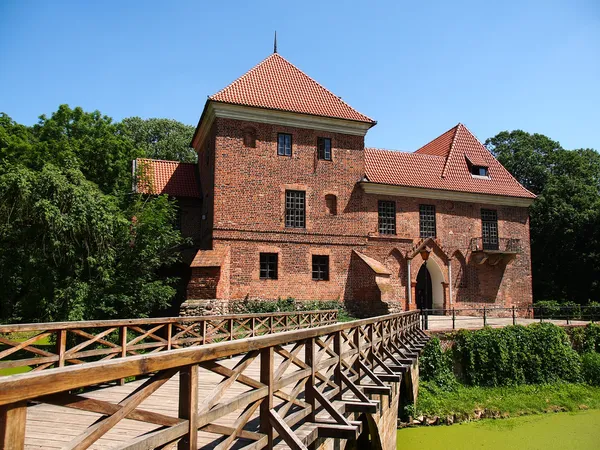 Belső terek a régi gótikus vár közelében Kutno Oporow — Stock Fotó