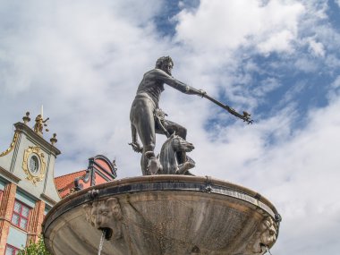 Gdansk, Polonya Neptün Çeşmesi