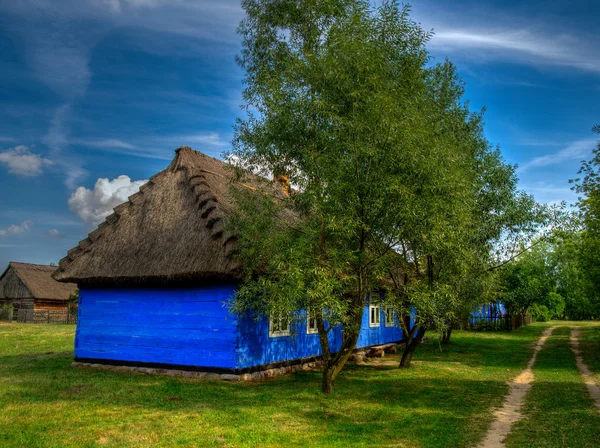 The open-air musuem in Maurzyce. Old wooden houses, — Stock Photo, Image