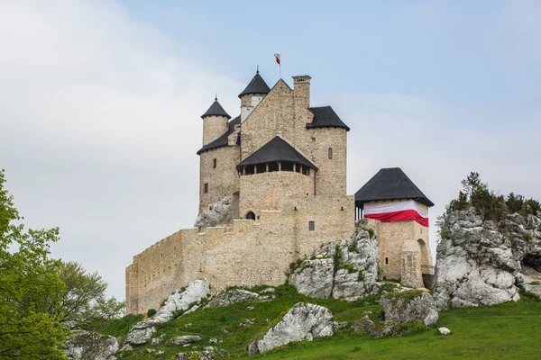 Hermoso castillo medieval Bobolice, Polonia — Foto de Stock