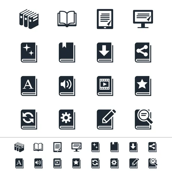 Libro Iconos — Vector de stock