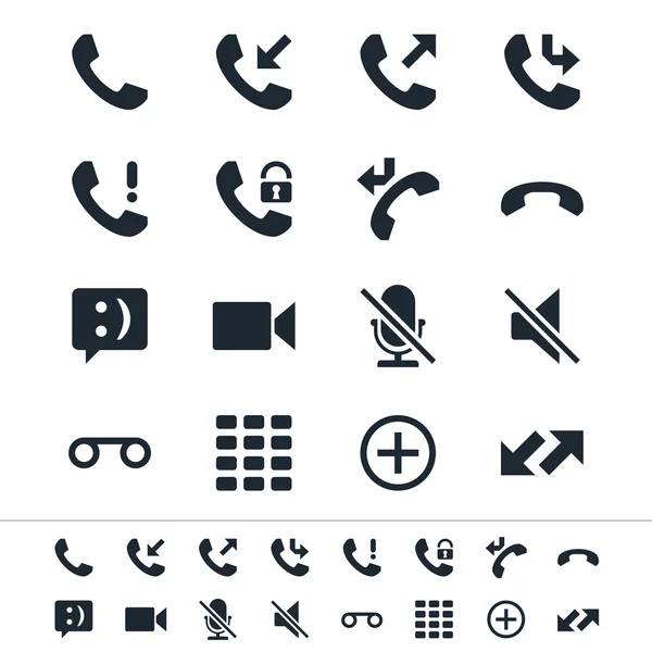 De pictogrammen van de telefoon — Stockvector