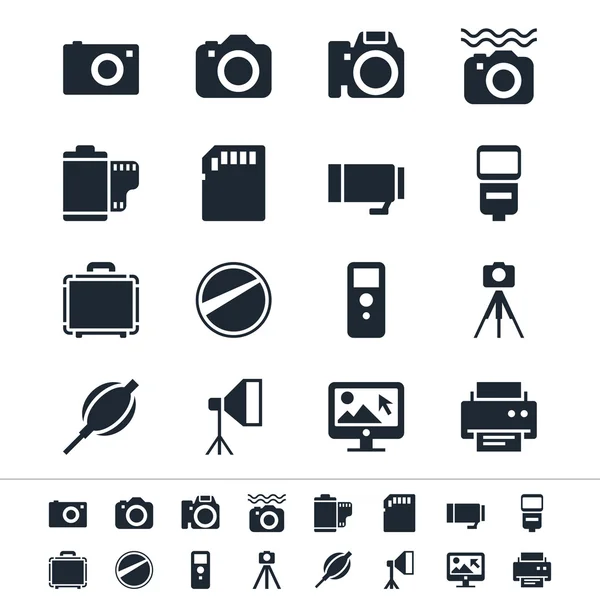 Iconos de fotografía — Vector de stock