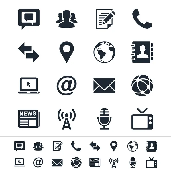 Iconos de medios y comunicación — Vector de stock