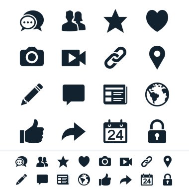 Social network icons clipart