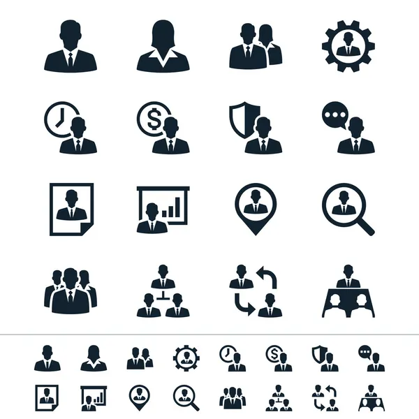 Human resource management icons — Stock Vector