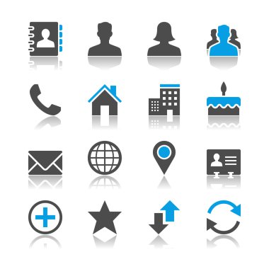 Contact icons - reflection theme
