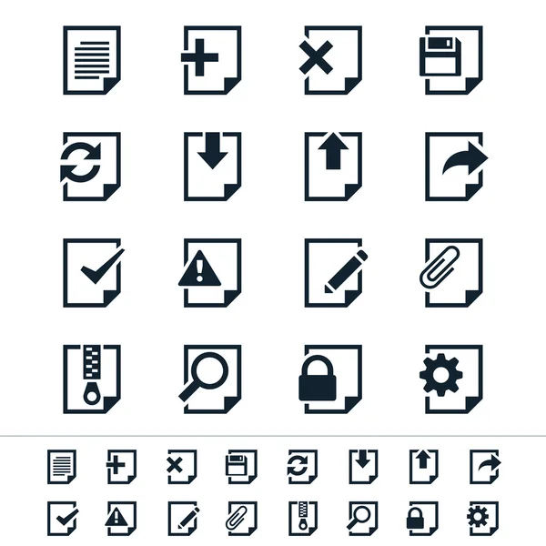 Iconos de documento — Vector de stock