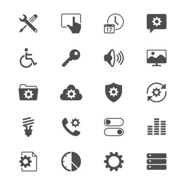 düz simgeler ayarlama