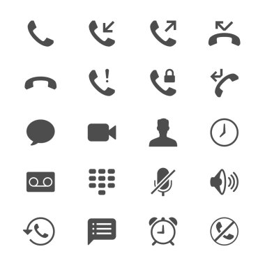 telefon düz simgeler