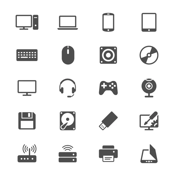 Computer flat icons — Stock Vector