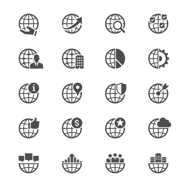 Negocios Iconos planos — Vector de stock