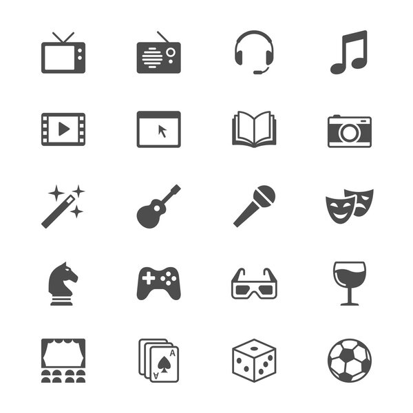 Entertainment flat icons