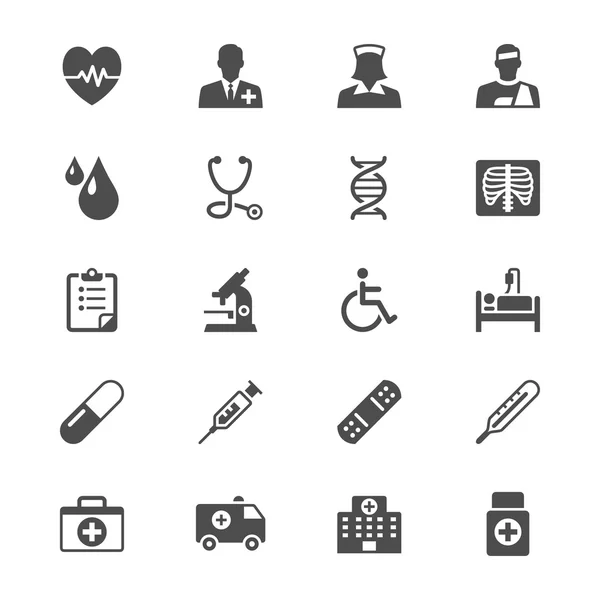 Iconos planos de atención médica — Archivo Imágenes Vectoriales