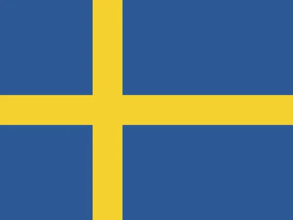 Flag Sweden European Country — Vettoriale Stock