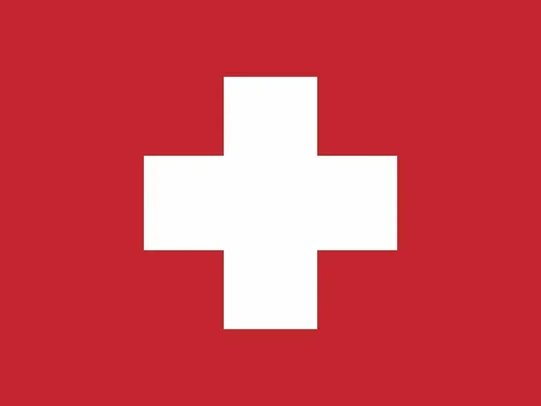 Flag Switzerland European Country — ストックベクタ