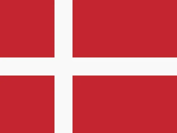 Flag Denmark European Country — Vetor de Stock