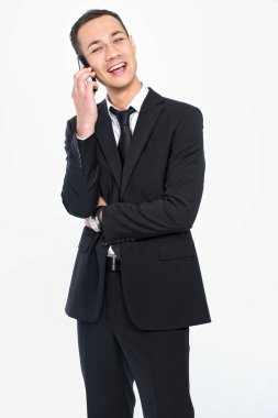 işadamı bir gülümseme ile çağırma