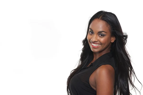 Portrait of a Smiling mixed Race Girl — Stock Photo, Image