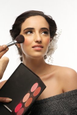 Fırça Palet güzel kız