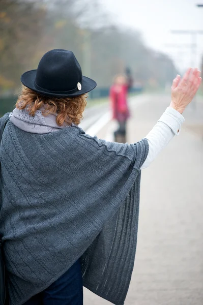 Welcoming Wave Hello — Stock Photo, Image