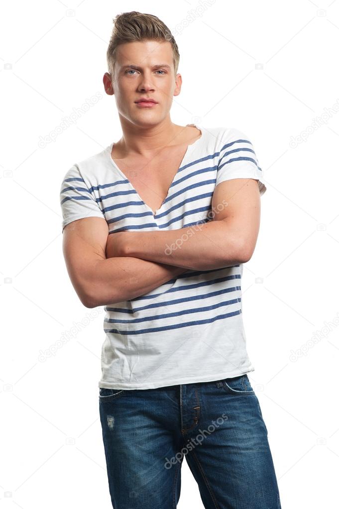 Casual Guy with Arms Crossed