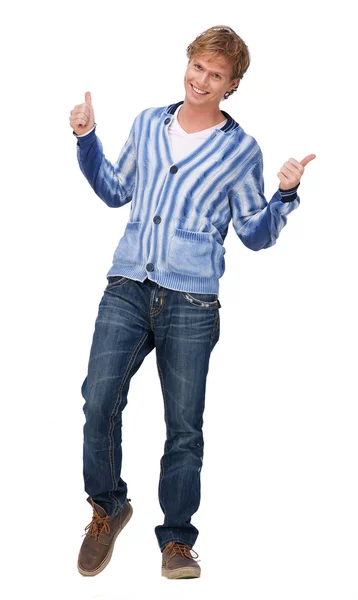 Happy Man Thumbs Up — Stock Photo, Image