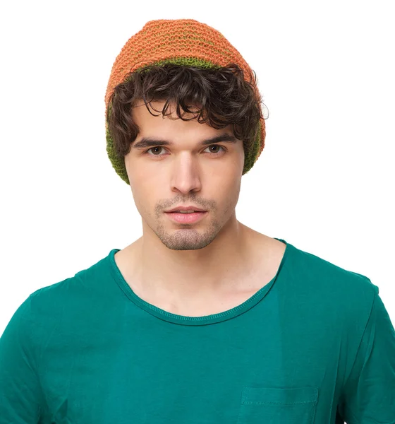 Bello uomo con cappello — Foto Stock