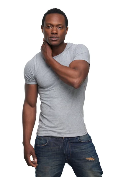 African American Man in Fashion Pose — Stock Photo, Image