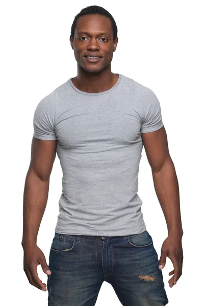 Csinos, fiatal afroamerikai férfi — Stock Fotó