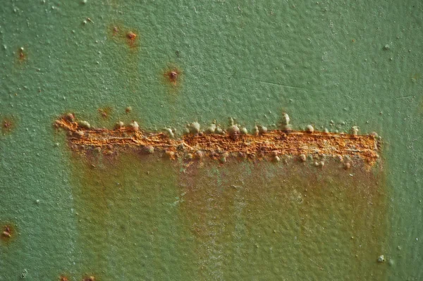 Green Metal Surface with Rust Texture