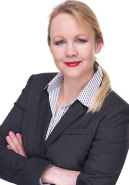 Kendinden emin bir iş kadınının portresi