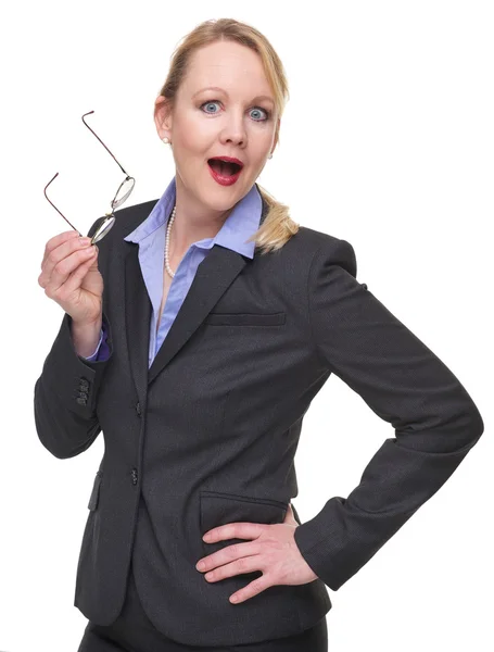 Portrait of a business woman with happy expression — Stock Photo, Image