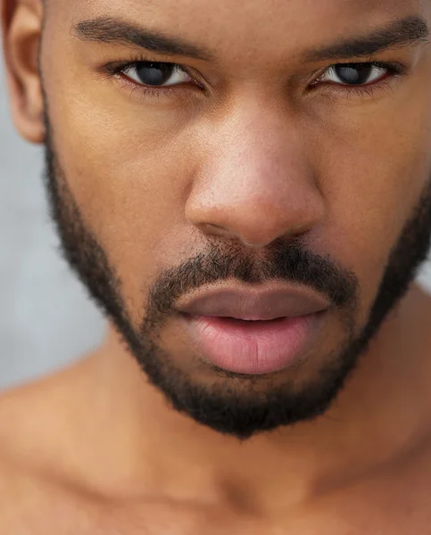 Close up portrait of a african american male model — Stock Photo, Image