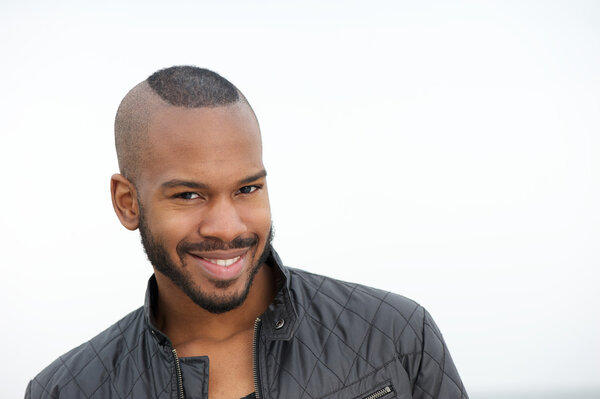 Portrait of an attractive young black man smiling