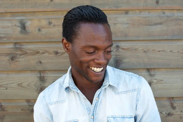 Cheerful african american man laughing — Stock Photo, Image