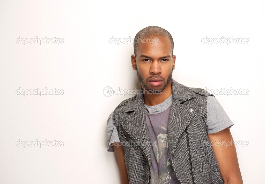 Horizontal portrait of an attractive male model